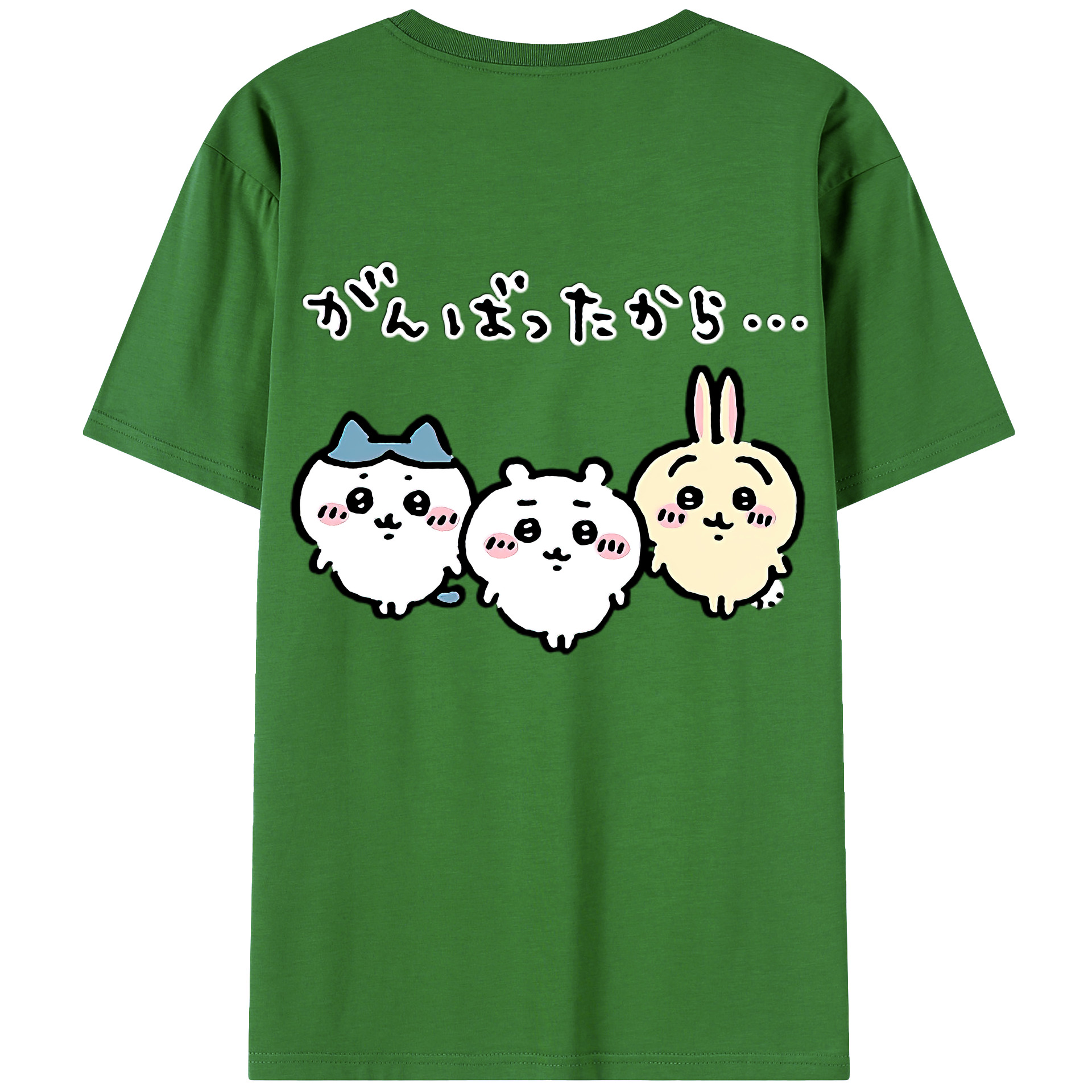 （画像用） ちいかわ ハチワレ Chii-kawa hachiware レディース半袖Tシャツ(バックプリント)